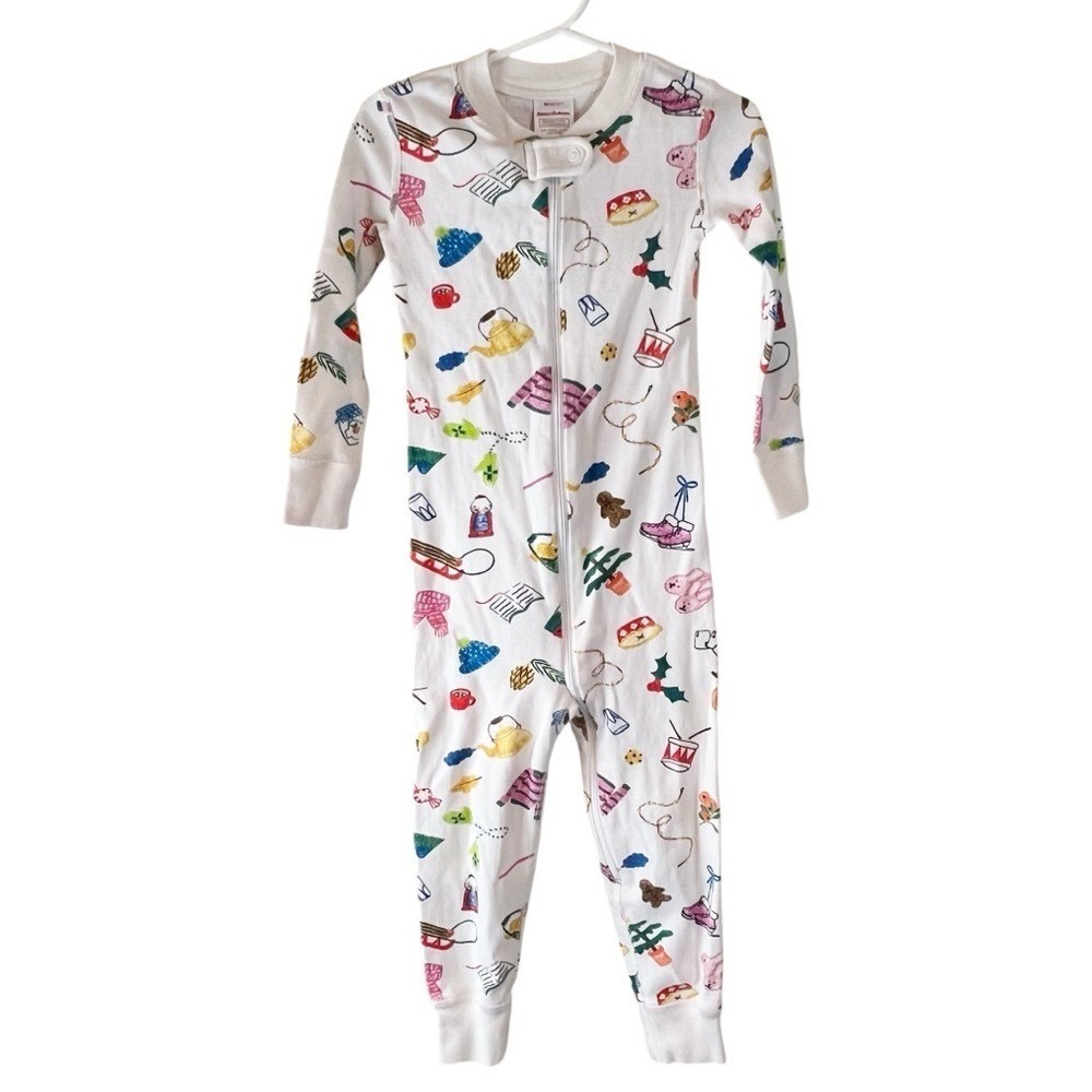 Hanna Andersson Christmas pajamas one piece Sz 3 - Picture 1 of 8